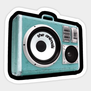 a radio with the animals sticker Sticker